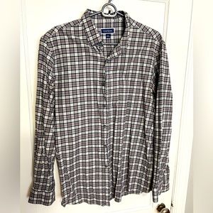 Club Room Black/White Plaid Flannel - Size Large